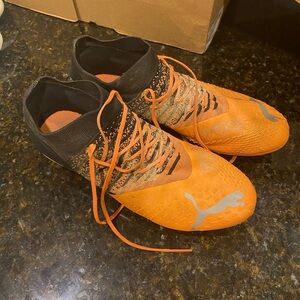 Puma Men's Soccer Cleats in Orange and Black